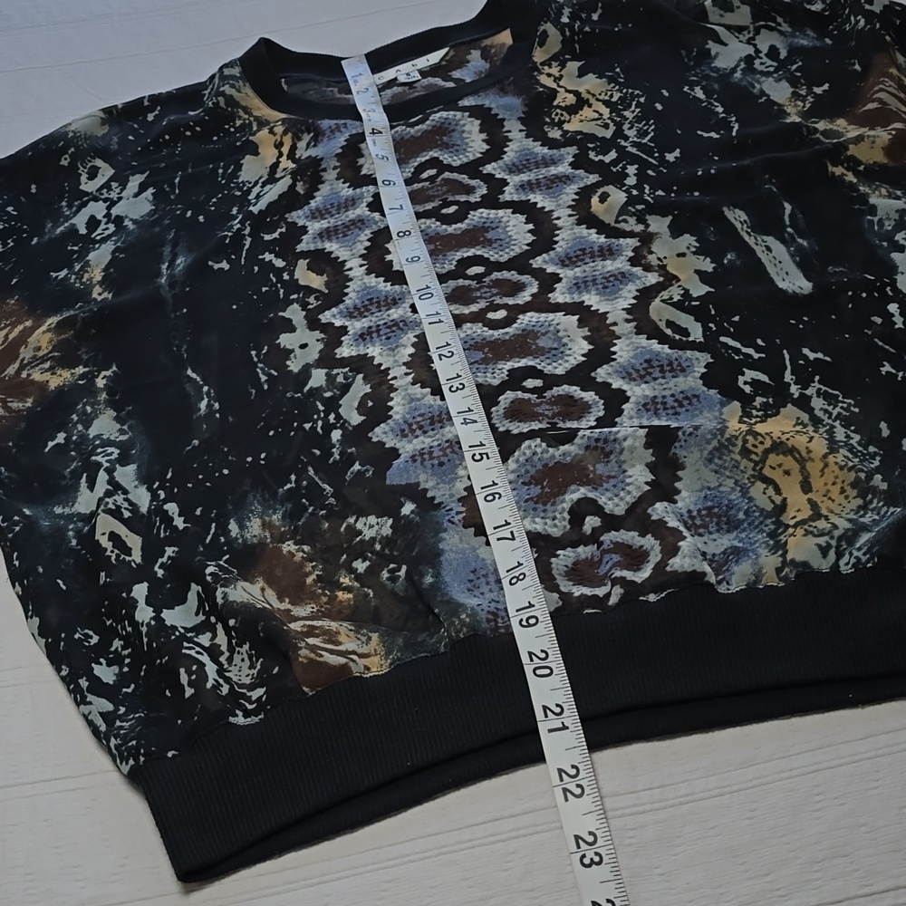 CAbi Sheer Chiffon Python Print Pullover Women's S - image 7